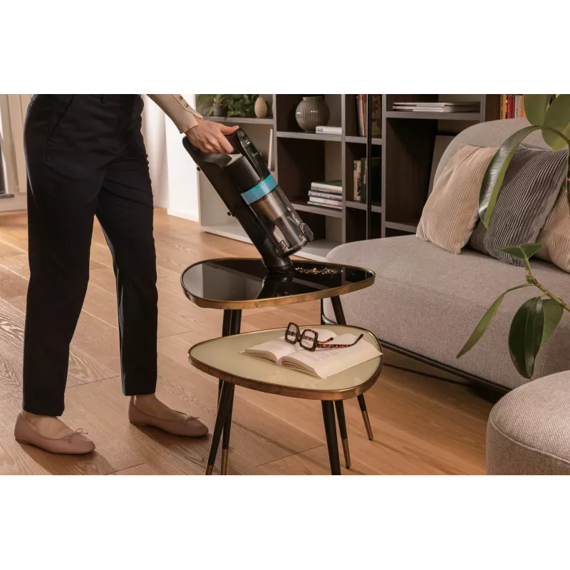 Hoover HF1P10PX 011 belaidis siurblys lazdinis, be maišelio, 0,7 l, 165 W, juoda/turquoise