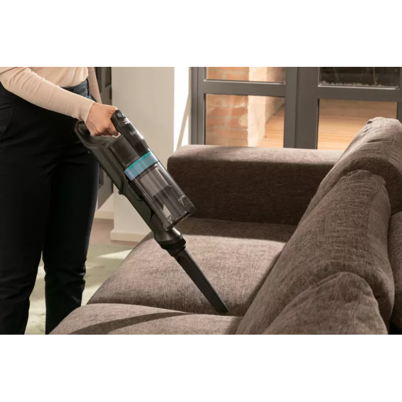 Hoover HF1P10PX 011 belaidis siurblys lazdinis, be maišelio, 0,7 l, 165 W, juoda/turquoise