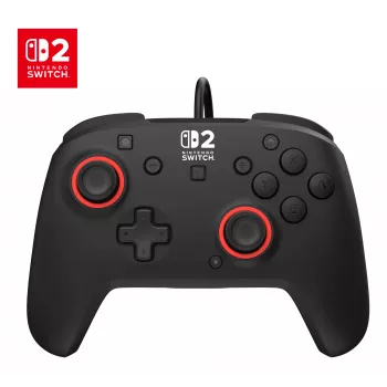 Laidinis žaidimų valdiklis Turtle Beach Rematch, skirtas Nintendo Switch 2 – USB‑C, 3 m laidas, užpakalinis mygtukas, D‑padas, juodas