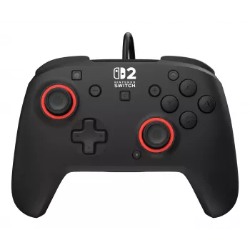 Laidinis žaidimų valdiklis Turtle Beach Rematch, skirtas Nintendo Switch 2 – USB‑C, 3 m laidas, užpakalinis mygtukas, D‑padas, juodas
