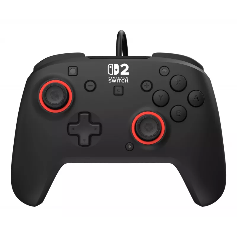Laidinis žaidimų valdiklis Turtle Beach Rematch, skirtas Nintendo Switch 2 – USB‑C, 3 m laidas, užpakalinis mygtukas, D‑padas, juodas