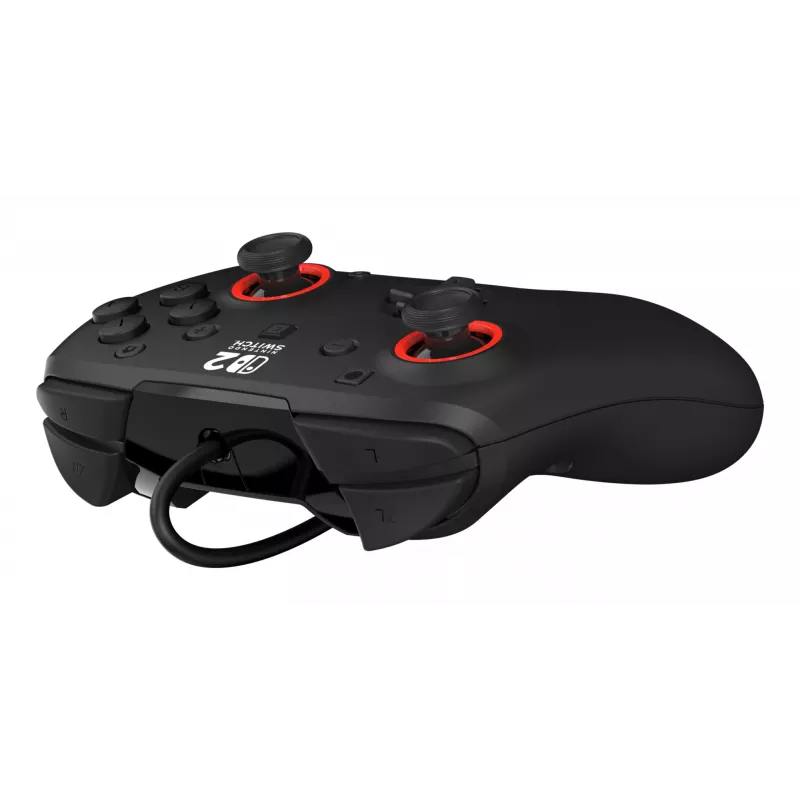 Laidinis žaidimų valdiklis Turtle Beach Rematch, skirtas Nintendo Switch 2 – USB‑C, 3 m laidas, užpakalinis mygtukas, D‑padas, juodas