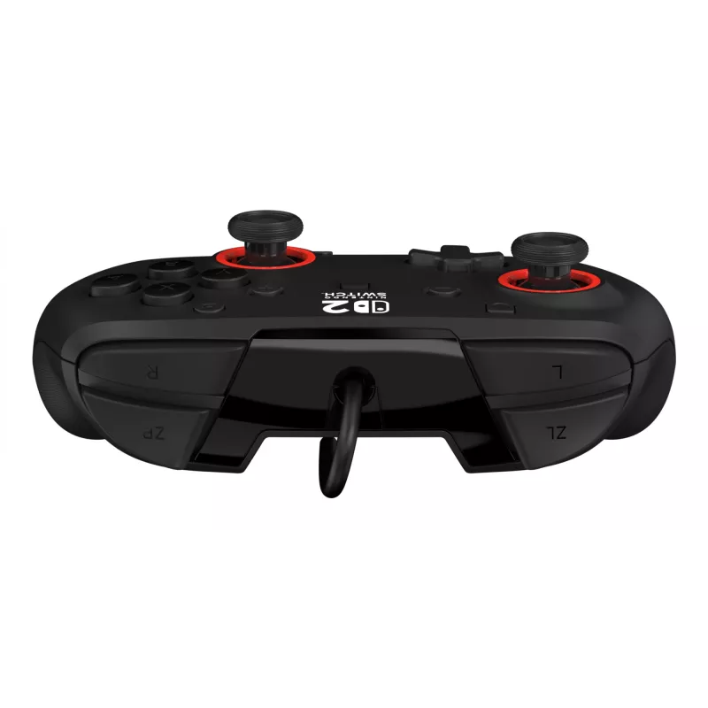Laidinis žaidimų valdiklis Turtle Beach Rematch, skirtas Nintendo Switch 2 – USB‑C, 3 m laidas, užpakalinis mygtukas, D‑padas, juodas