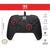 Laidinis žaidimų valdiklis Turtle Beach Rematch, skirtas Nintendo Switch 2 – USB‑C, 3 m laidas, užpakalinis mygtukas, D‑padas, juodas