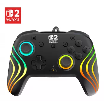 Žaidimų pultas Turtle Beach Afterglow Wave Black, laidinis, RGB, skirtas Nintendo Switch / Switch 2, USB-C, 3 m laidas