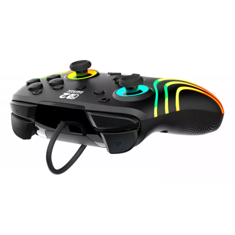 Žaidimų pultas Turtle Beach Afterglow Wave Black, laidinis, RGB, skirtas Nintendo Switch / Switch 2, USB-C, 3 m laidas