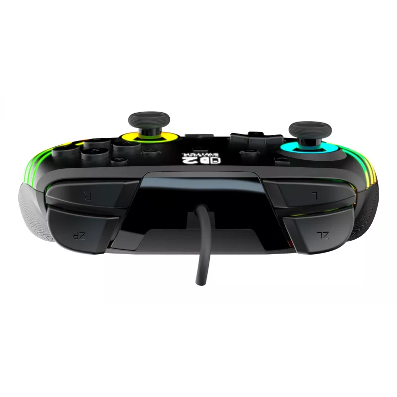 Žaidimų pultas Turtle Beach Afterglow Wave Black, laidinis, RGB, skirtas Nintendo Switch / Switch 2, USB-C, 3 m laidas