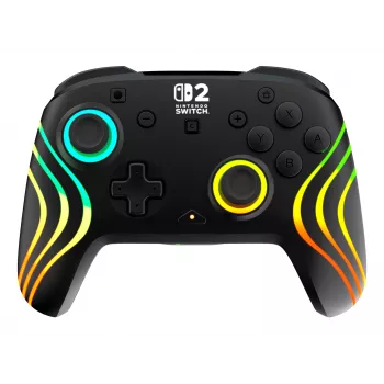 Belaidis RGB žaidimų valdiklis Turtle Beach Afterglow Wave Black, skirtas Nintendo Switch 2 – Bluetooth/USB-C, įmontuota baterija 20h, 3 m laidas