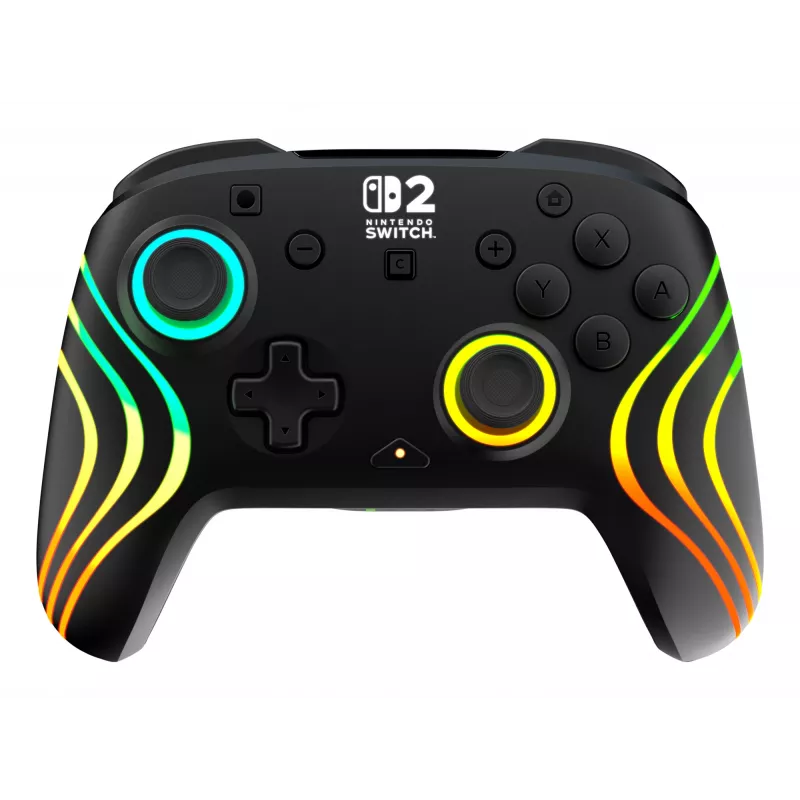 Belaidis RGB žaidimų valdiklis Turtle Beach Afterglow Wave Black, skirtas Nintendo Switch 2 – Bluetooth/USB-C, įmontuota baterija 20h, 3 m laidas