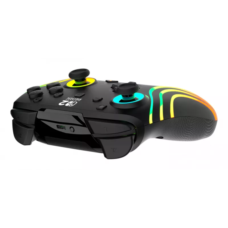 Belaidis RGB žaidimų valdiklis Turtle Beach Afterglow Wave Black, skirtas Nintendo Switch 2 – Bluetooth/USB-C, įmontuota baterija 20h, 3 m laidas