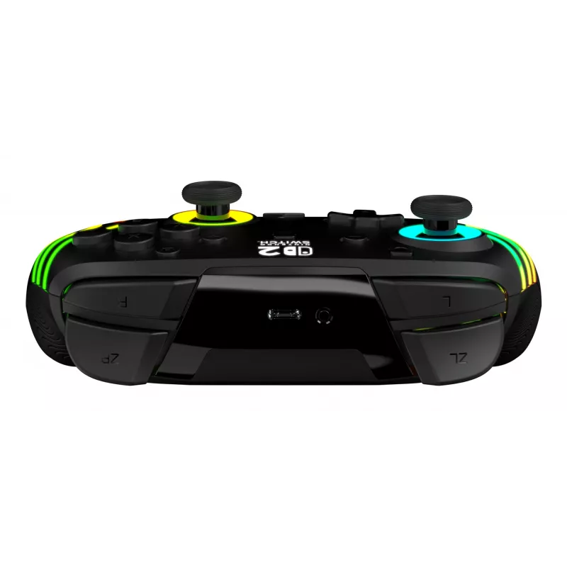 Belaidis RGB žaidimų valdiklis Turtle Beach Afterglow Wave Black, skirtas Nintendo Switch 2 – Bluetooth/USB-C, įmontuota baterija 20h, 3 m laidas