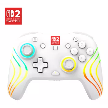 Belaidis RGB žaidimų valdiklis Turtle Beach Afterglow Wave White, skirtas Nintendo Switch 2, Bluetooth/USB-C, įmontuota baterija 20h, 3 m laidas