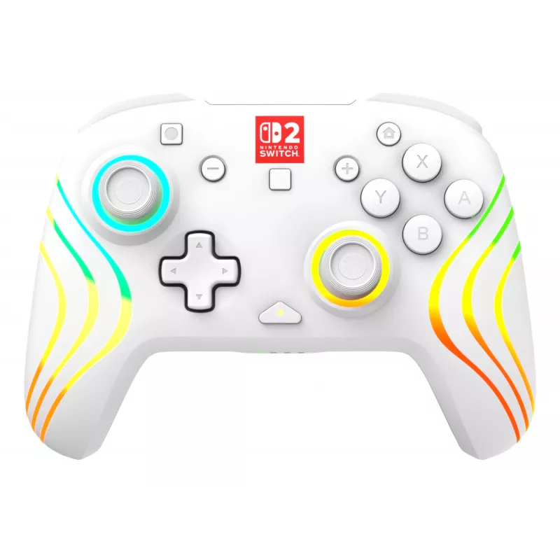 Belaidis RGB žaidimų valdiklis Turtle Beach Afterglow Wave White, skirtas Nintendo Switch 2, Bluetooth/USB-C, įmontuota baterija 20h, 3 m laidas