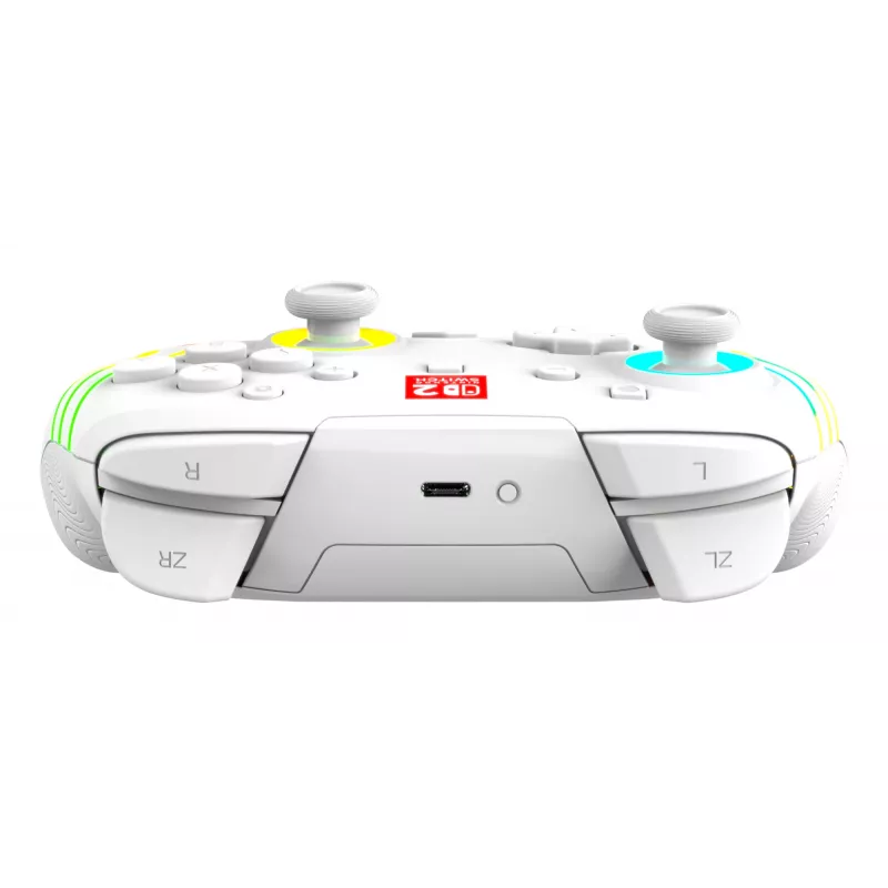 Belaidis RGB žaidimų valdiklis Turtle Beach Afterglow Wave White, skirtas Nintendo Switch 2, Bluetooth/USB-C, įmontuota baterija 20h, 3 m laidas