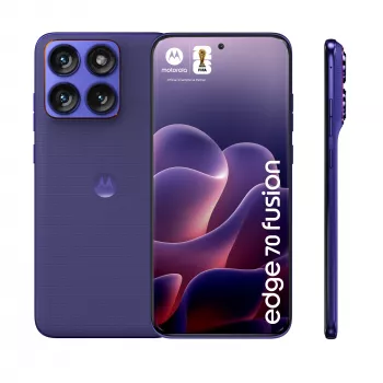 Išmanusis telefonas Motorola edge 70 fusion — Snapdragon 7s Gen 3, 8 GB RAM, 256 GB, 6,78 col. OLED, 50 MP dviguba kamera, 5G, Android 16, 5200 mAh, Violetinė