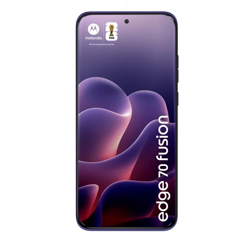 Išmanusis telefonas Motorola edge 70 fusion — Snapdragon 7s Gen 3, 8 GB RAM, 256 GB, 6,78 col. OLED, 50 MP dviguba kamera, 5G, Android 16, 5200 mAh, Violetinė