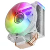 Mars Gaming MCPU-VR White CPU aušintuvas su dvigubu Infinity Mirror ARGB, 4 HCT šilumos vamzdeliai, 180W TDP, itin tylus PWM 12cm ventiliatorius