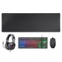 Mars Gaming 4-in-1 žaidimų rinkinys MCP-RGB3, laidinis, USB, membraninė, RGB LED, juoda, su pele