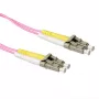 ACT 0,25 m LSZH daugiamodis 50/125 OM4 šviesolaidinis patch laidas duplex su LC jungtimis
