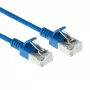 ACT Blue 1,5 m LSZH U/FTP CAT6A plonas jungiamasis kabelis su RJ45 kištukais (snagless)