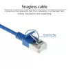 ACT Blue 1,5 m LSZH U/FTP CAT6A plonas jungiamasis kabelis su RJ45 kištukais (snagless)
