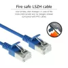 ACT Blue 1,5 m LSZH U/FTP CAT6A plonas jungiamasis kabelis su RJ45 kištukais (snagless)