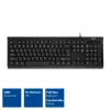 ACT Business klaviatūra USB (Qwerty/US išdėstymas), pilno dydžio (100%), laidinė, USB, membraninė, QWERTY, juoda