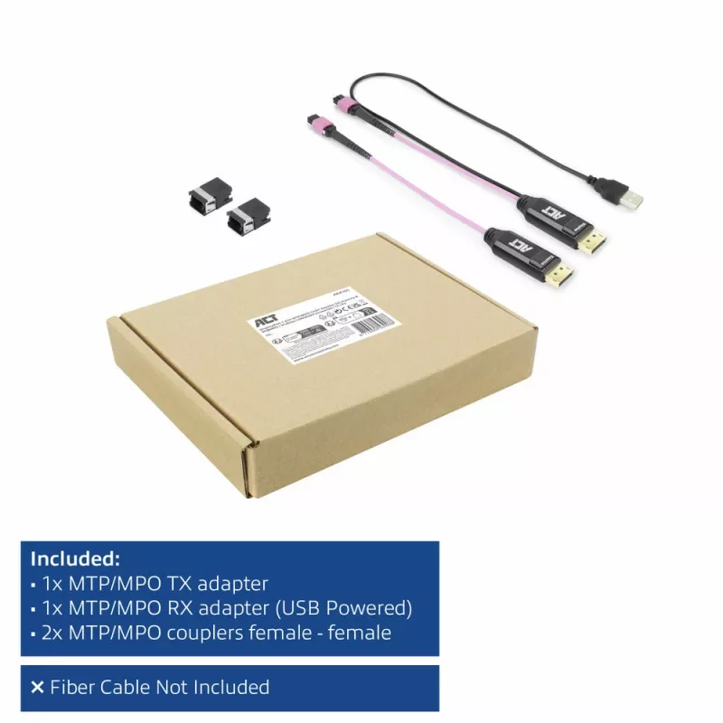 ACT DisplayPort į MTP/MPO adapterių rinkinys, 8K@60Hz ilgintuvas