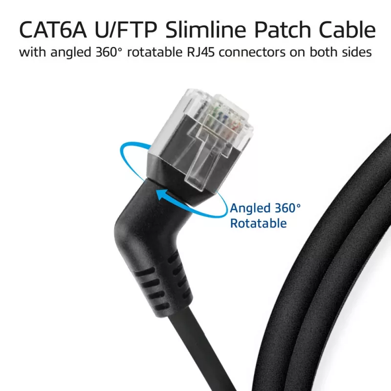 Tinklo laidas ACT DD1901 Cat6 U/FTP (STP) 1 m RJ-45 juodas