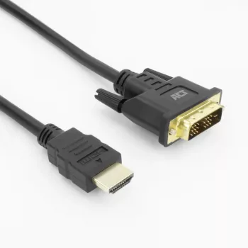ACT AK3737 HDMI (A tipas) į DVI-D vaizdo kabelio adapteris, 5 m, juodas