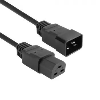 Maitinimo laidas ACT C20–C21 IEC60320 juodas 2 m, 250 V 16 A