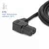 ACT maitinimo laidas C14 – C15 (kairėn lenktas) IEC60320 juodas 0,6 m