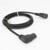 ACT maitinimo laidas C14 – C15 (kairysis kampinis) IEC60320 juodas 2 m