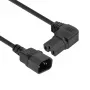 ACT maitinimo laidas C14 – C15 (lenktas dešinėn) IEC60320 juodas 0,6 m