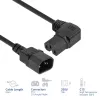 ACT maitinimo laidas C14 – C15 (lenktas dešinėn) IEC60320 juodas 0,6 m