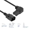 Maitinimo laidas ACT C14 į kampuotą C15 IEC60320 juodas 2 m H05RN-F 10 A 250 V