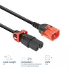 ACT maitinimo laidas C14 IEC Lock+ Dual Locking - C15 IEC Lock+ juodas 2 m, PC3872