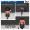 ACT maitinimo laidas C14 IEC Lock+ Dual Locking - C15 IEC Lock+ juodas 2 m, PC3872