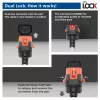 ACT maitinimo laidas C14 Dual Locking IEC Lock+ - C15 IEC Lock+ baltas 3 m, PC3879
