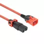 ACT maitinimo laidas C14 IEC Lock+ Dual Locking - C15 IEC Lock+ raudonas 1 m, PC3869