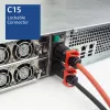 Maitinimo laidas ACT C14 IEC Lock+ Dual Locking į C15 IEC Lock+ raudonas, 3 m, 250V 10A
