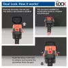 Maitinimo laidas ACT C14 IEC Lock+ Dual Locking į C15 IEC Lock+ raudonas, 3 m, 250V 10A