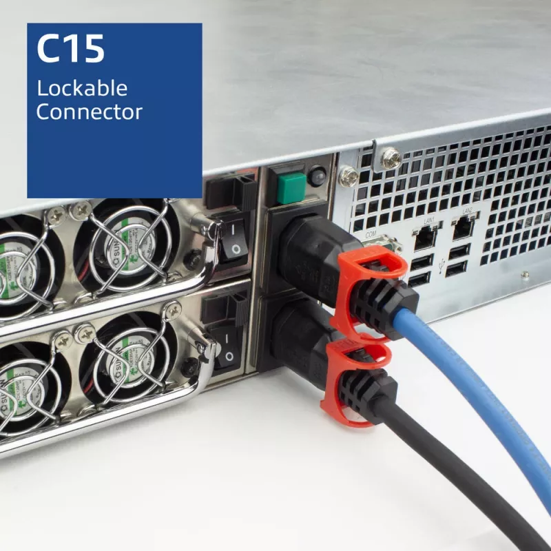 ACT maitinimo laidas C14 IEC Lock+ Dual Locking - C15 IEC Lock+ mėlynas 2 m, PC3874