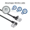 ACT Black 0.25 m U/FTP CAT6A LSZH plonas pataisos kabelis su RJ45 jungtimis 90° kairėn tiesus