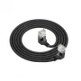 ACT Black 2 m U/UTP CAT6A LSZH plonas jungiamasis kabelis su RJ45 90° žemyn kampu abiejuose galuose