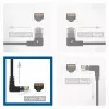 ACT Black 1 m CAT6A U/UTP LSZH plonas pataisos kabelis su RJ45 90° kampu į viršų abiejuose galuose