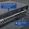 ACT Black 0.15 m U/FTP CAT6A LSZH plonas pataisos kabelis su RJ45 jungtimis 90° kampu žemyn iki 90° kampu žemyn