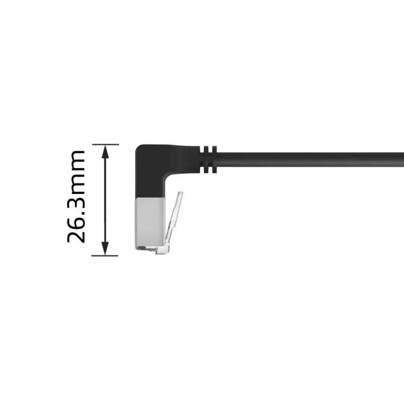 ACT DA5902 tinklo kabelis Cat6a U/FTP (STP) 2 m, RJ-45 į RJ-45, juodas