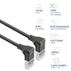 Tinklo kabelis ACT DA5930 Cat6a U/FTP (STP) Juodas 0,15 m su RJ-45 jungtimis, paauksuotais kontaktais