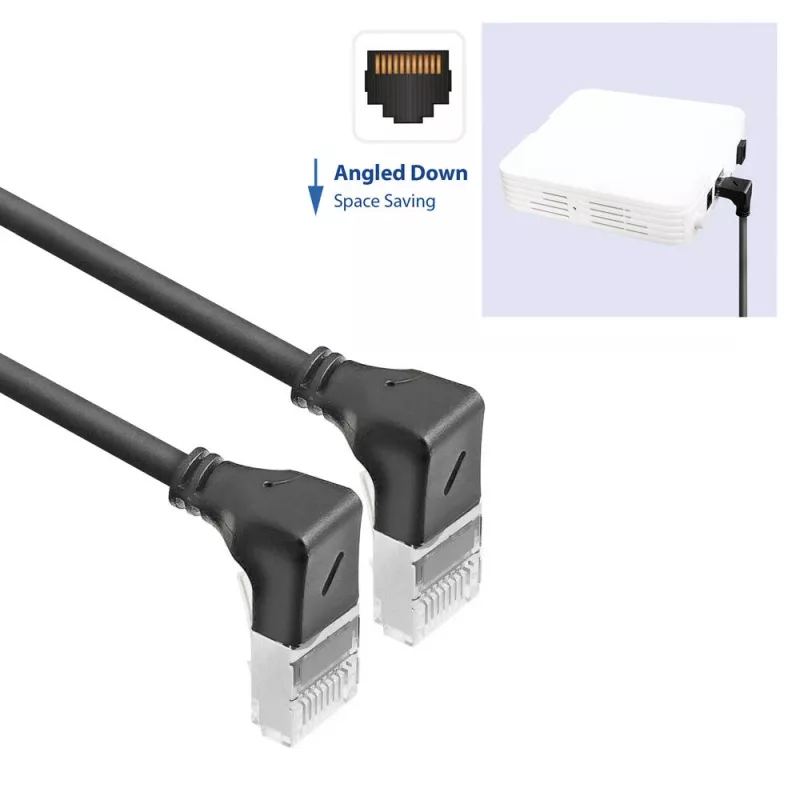 ACT Cat6a U/FTP (STP) tinklo kabelis DA5951 su RJ-45 į RJ-45, 1,5 m, juodas